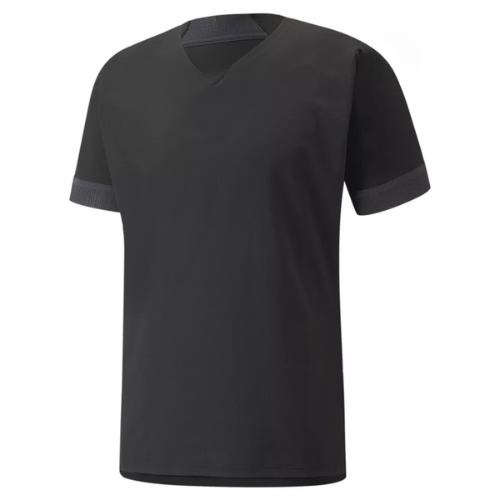 Classic Black Soccer Jersey with a Clean, Minimalist Design